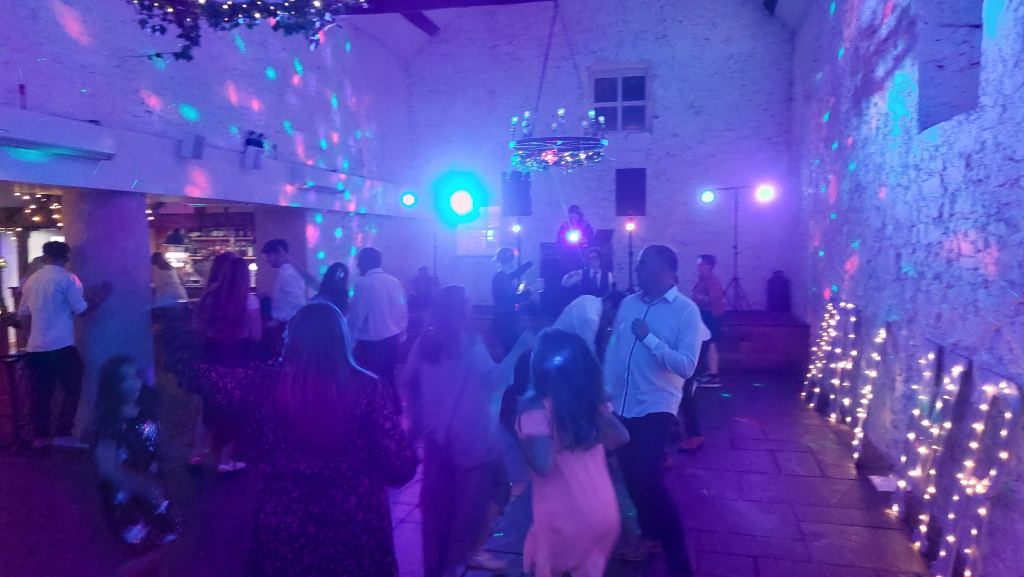 People dancing at a Wedding disco 